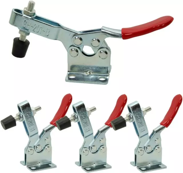 4 Pcs Toggle Clamp 201b Hand Tool 198lbs Holding Capacity Antislip Horizontal Qu