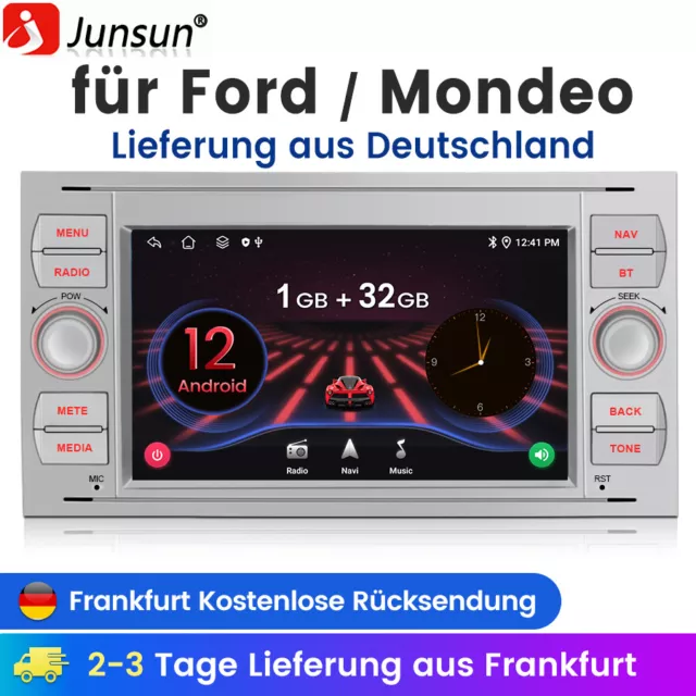 Für Ford Focus Mondeo Galaxy Android 12 2Din 7" 1G+32G DAB+ FM Autoradio BT Wifi