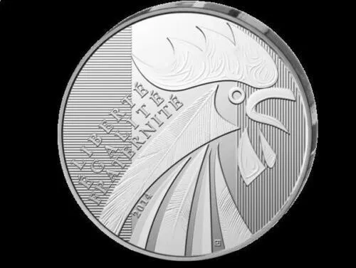 Frankreich 10 Euro Silber 2014 Gallischer Hahn 17 g Silber