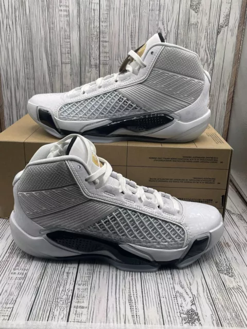 Nike Air Jordan XXXVIII 38 FIBA Blanco/Dorado FN7481 100 Hombre Talla. 8/mujer 9,5 sin tapa