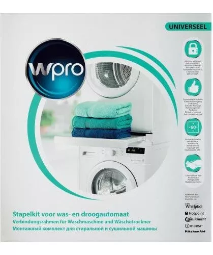 Colonna Asciugatrice Lavatrice Kit Congiunzione Ripiano 60x60 Whirlpool SKS101