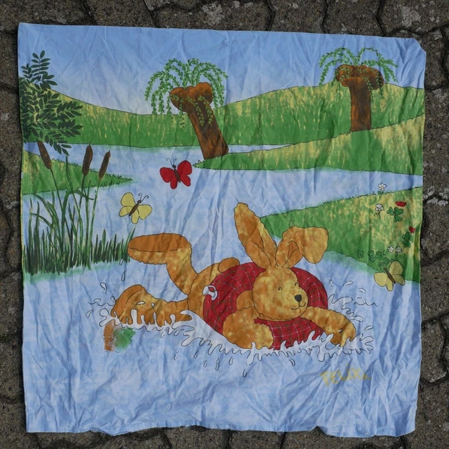 Felix Kinder Kissenbezug Bettwäsche Bettbezug blau 76cm x 76cm