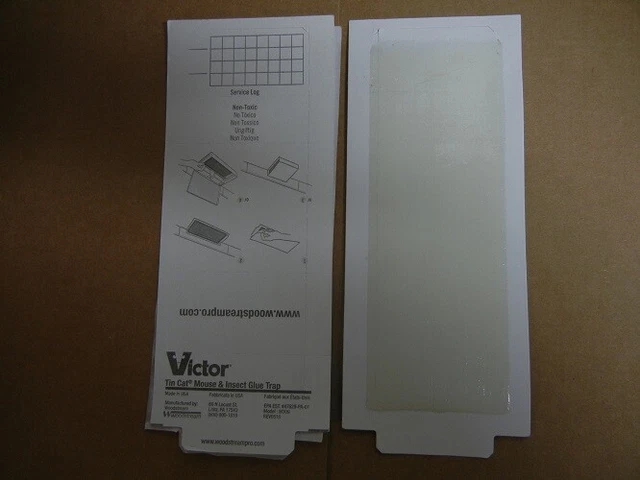 Victor Tin Cat Mouse Trap Glue boards (12 Glue Boards) Mice Insects M309