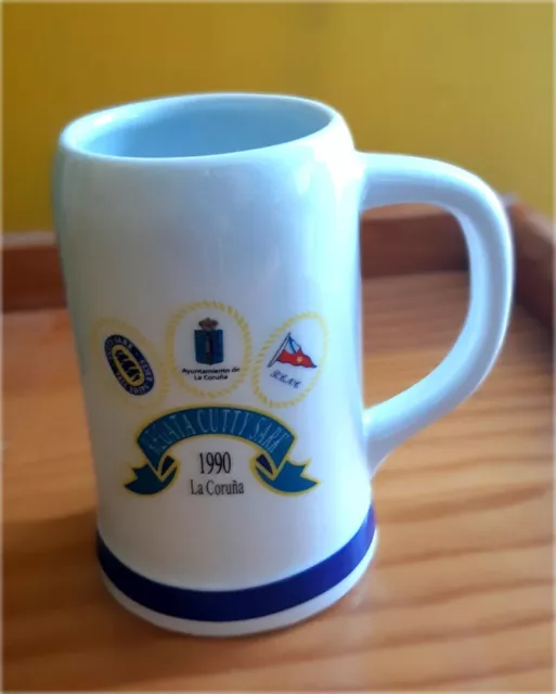 Jarra de Cerveza de Ceramica conmemorativa Regata Cutty Sark 1990 (La Coruña)