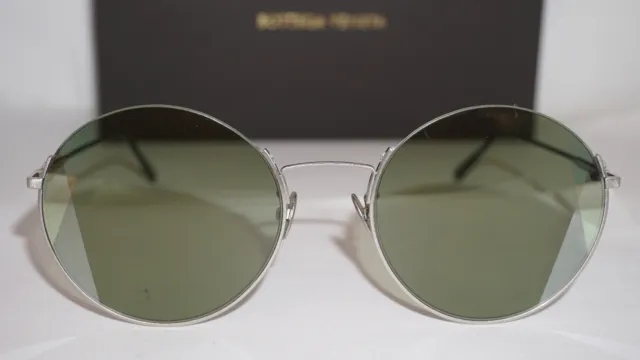 Bottega Veneta Sunglasses New Round Silver Green Monogram BV0246S 004 57 21 140