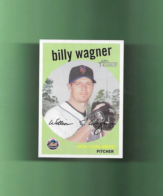 2008 Topps Heritage BLACK BACK # 13 BILLY WAGNER NEW YORK METS SHARP!