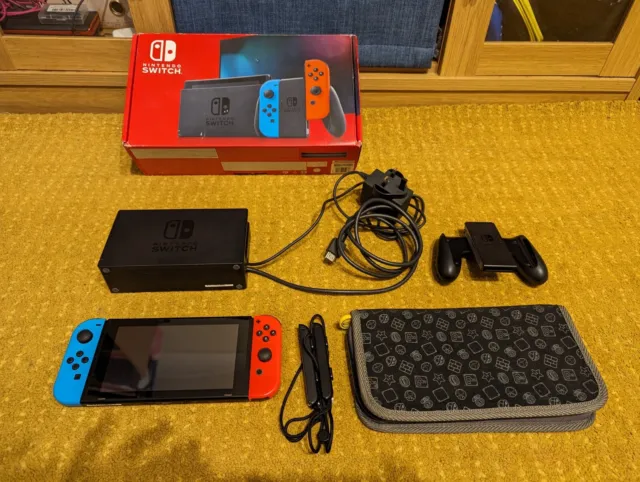Nintendo Switch Console - Neon Blue and Red With Box