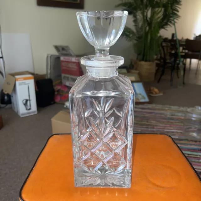 Royal Doulton Crystal Whisky Decanter Never Used Heavy Stunning