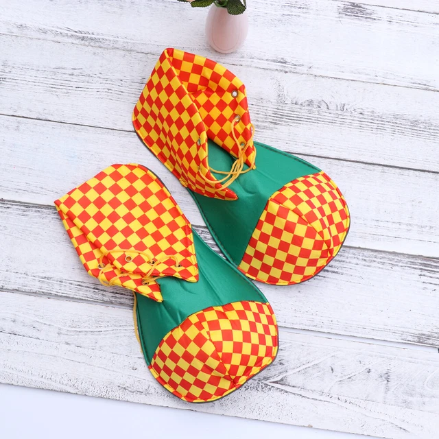 Scarpe da clown cosplay costume di Halloween scarpe da clown donna signorina scarpe da clown