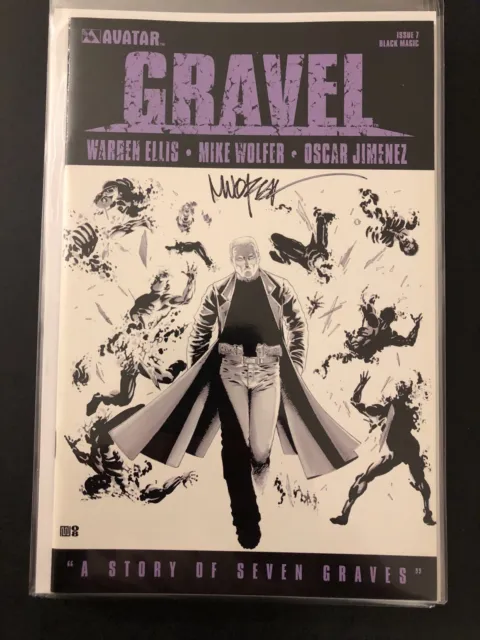 Gravel #7 Variant Signed Mike Wolfer High Grade Avatar Press Comic Book 26-274