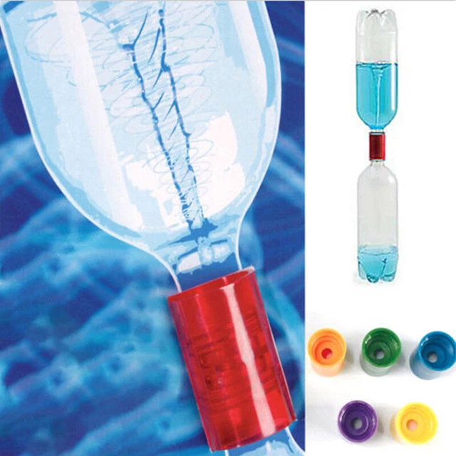4pcs tornado vortex bottle water connector science cyclone tube experiment  Jf