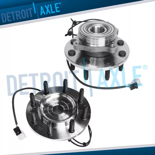 4x4 Front Wheel Bearing and Hubs for 2000 2001 2002 Dodge Ram 2500 3500 w/ ABS