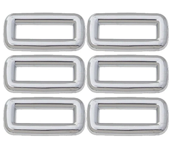 (6) Peterbilt Chrome Plain Switch Bezel Ergonomic Dash