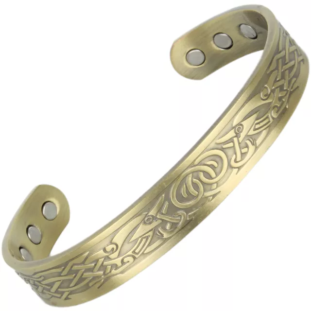 Magnetic Bracelet Mens Ladies Celtic Bangle 3000 Gauss Arthritis 100% Copper Bio