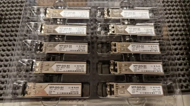 10x Alcatel SFP-GIG-SX-C 1000BASE SX 850nm kompatibel Transceiver