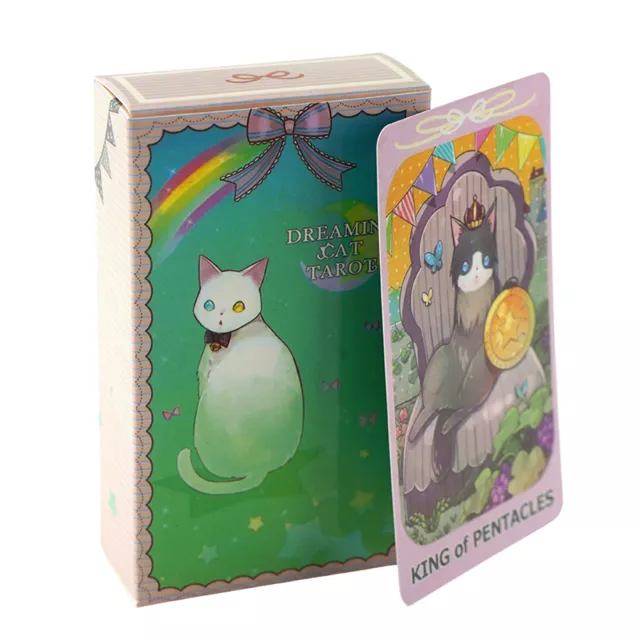 Cat Tarot Card Deck and Guidebook Read Fate Board Game Oracle Cards