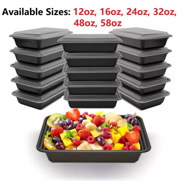 D MART Microwave Meal Prep Container Plastic Lunch Box Food Storage Takeaway UK