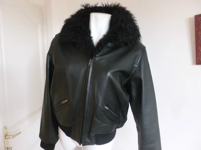 Blouson En Cuir Véritable CristinaeFFE - Couleur Marron Ombré, Taille 42 FR, Neuve Avec étiquettes