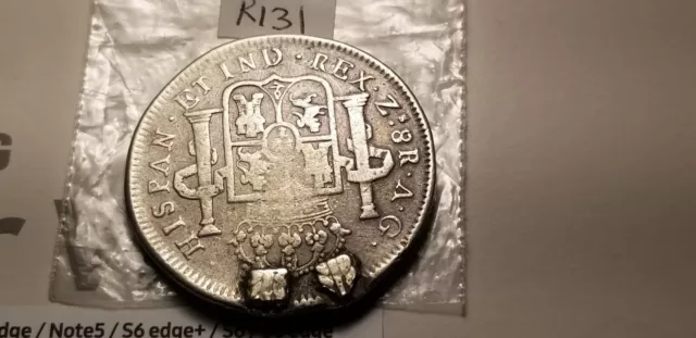 1820 Bolivia Extremely Rare Silver Coin 8 Reales. 2
