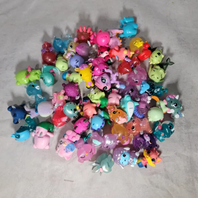 Hatchimals Colleggtibles Lot 55 Assorted Mini Figures Tiny Animal Sparkly Wings