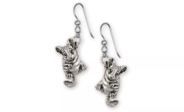 Chinchilla Jewelry Sterling Silver Handmade Chinchilla Earrings  CL3-E