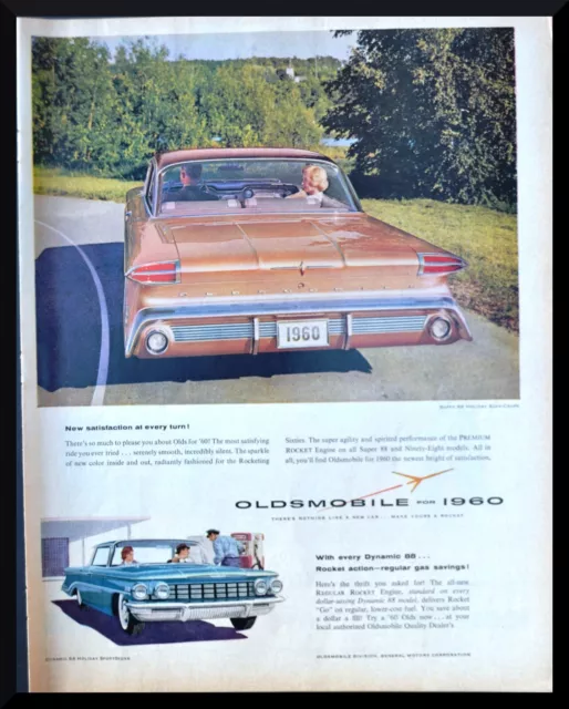 1960 OLDSMOBILE Super 88 Holiday Scenicoupe Coupe Classic Car Vintage Print AD