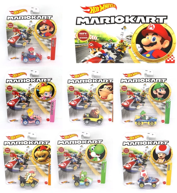 Hot Wheels - Giochi, Colore Modellino DieCast LUIGI CIRCUIT SPECIAL da Super Mario Kart - Scala 1:64 Lunghezza 5cm