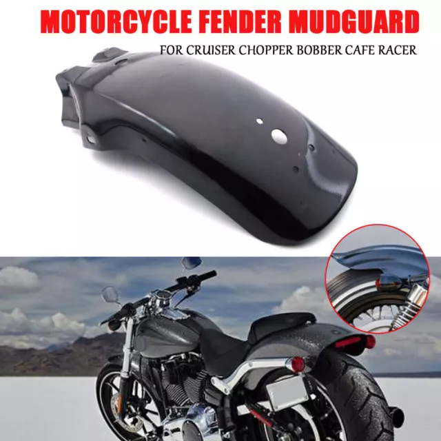 Black Motorcycle Rear Fender Mudguard Metal For Yamaha Virago V-Star 650 Honda