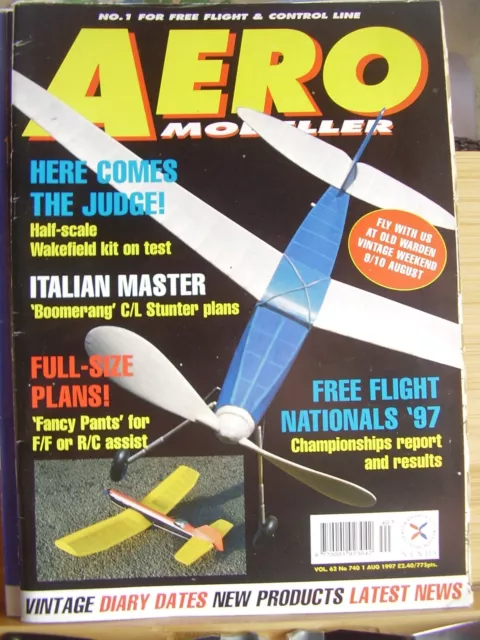 Aeromodeller Model Aircraft Magazine 1997 August & Fancy Pants  Plans