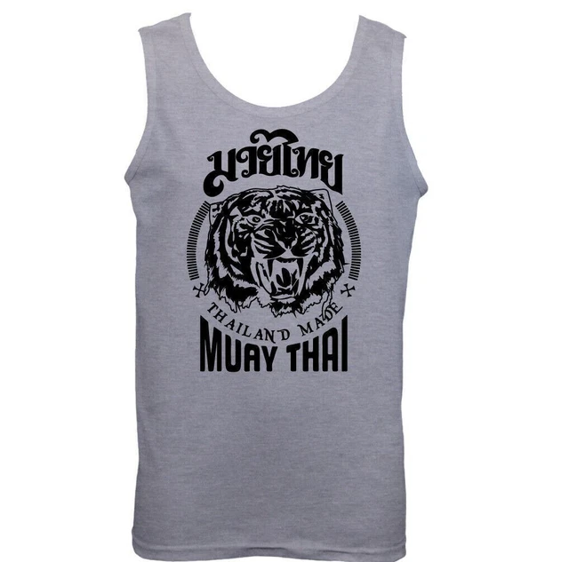 Muay Tailandese Gilet, Uomo Mma UFC Arti Marziali Palestra Top Tigre Guanto