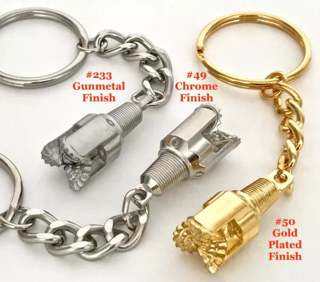 Oilfield drill bit keychain roughneck gift drill rig derrick pendant stickers