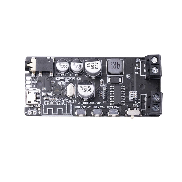 Bluetooth-compatible 5.0 Power Amplifier Audio Stereo Music Player (Black)