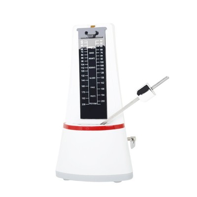 BIANCO METRONOMO MECCANICO COPERCHIO TRASPARENTE accurate Musica Classica Universale 
