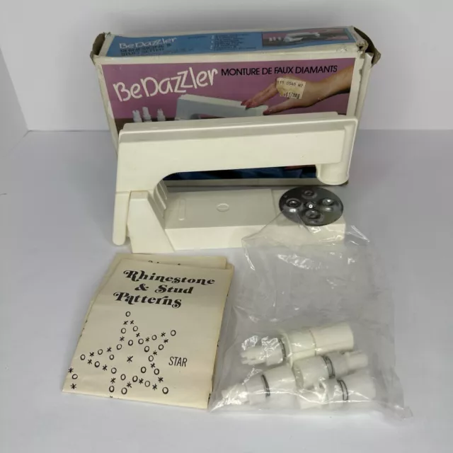 Bedazzler Rhinestone And Stud Setter Machine Patterns Instructions Vtg  Complete