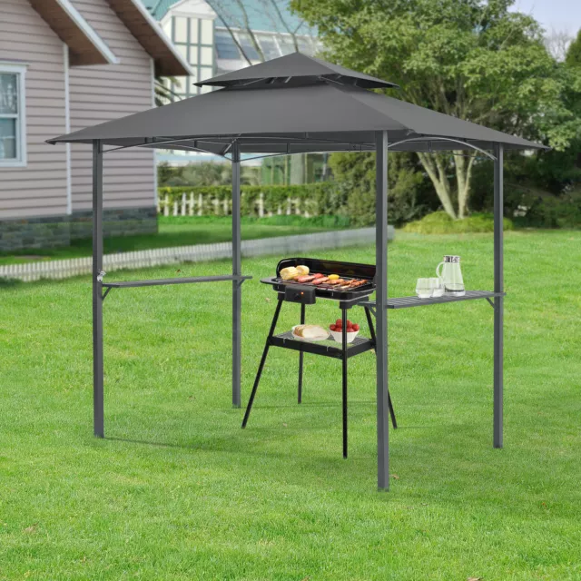 Grillpavillon BBQ Grill Pavillon Grilldach Grillzelt Überdachung Grillunterstand