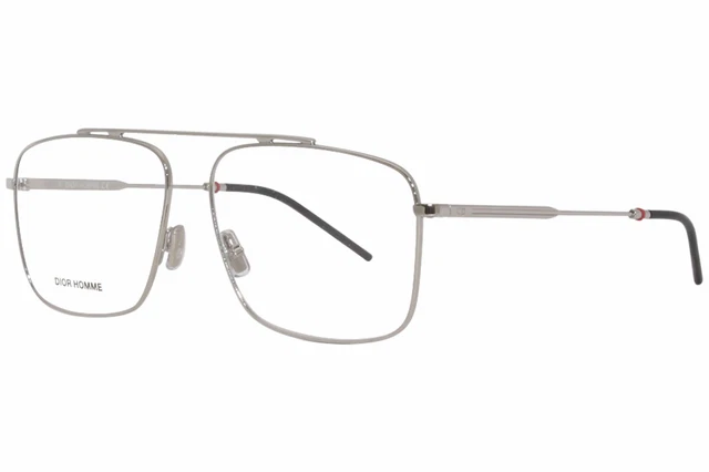 Christian Dior Homme Dior0220 010 Eyeglasses Men's Palladium Optical Frame 58mm