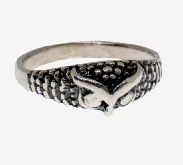 Owl Ring .925 sterling silver Ladies Girls Biker Celtic Boho  Sizes J-S.