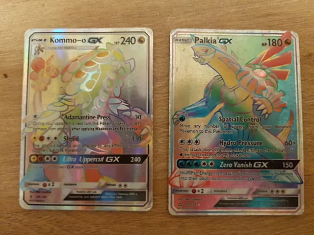 Pokémon Karten Palkia + Kommo-o GX Rainbow