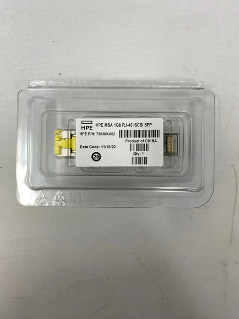 Module SFP HPe MSA2040 1Gb SW ISCSi - Réf 738369-001, Occasion
