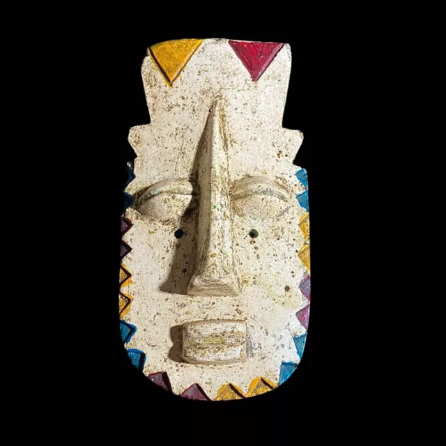 African Masks Antiques Tribal Face Vintage Carved Wood Hanging Guro Masks-8023