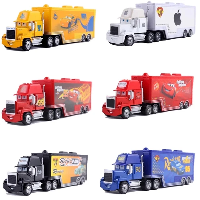 Disney Pixar Cars NO.95 Lightning McQueen Hauler Mack Truck Diecast Model Toy