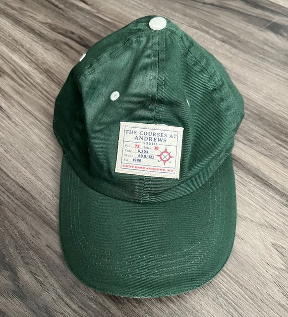 COURSES AT ANDREWS Air Force Base Classic Adjustable Golf Hat Cap Green
