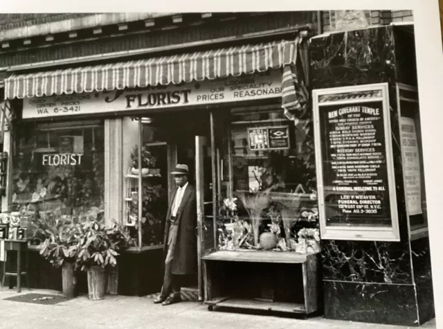 VTG NYC African-American BlackMen Harlem Church Barber Florist New York Photo