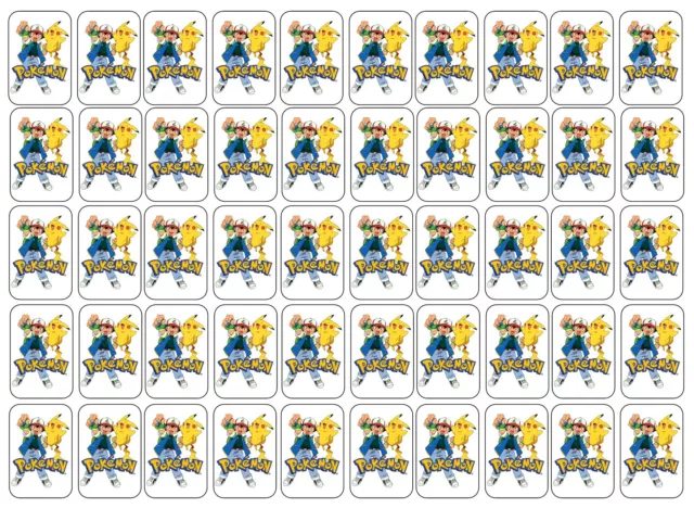 50 Pokemon Envelope Seals / Labels / Stickers 1" by 1.5"