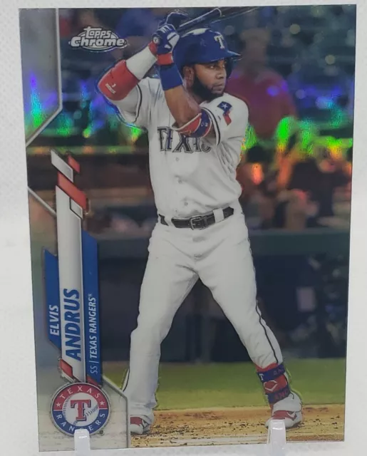 2020 Topps Chrome Elvis Andrus Silver Refractor Rangers #158