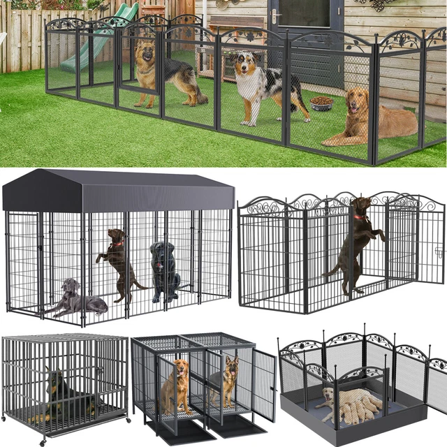 View of LUXURY JUMBO XL Heavy Duty Dog Cage Kennel Dog Crate Military Breeding ...