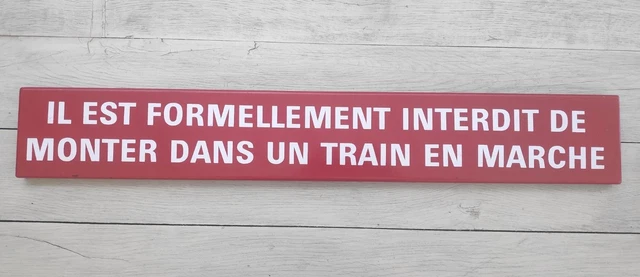Ancienne Plaque Émaillée SNCF - Triangulaire - 69x64 Cm - 1930/1940 - Train TCB