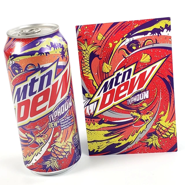 FULL Can Mountain Mtn Dew Typhoon Limited Edition Expired with Card