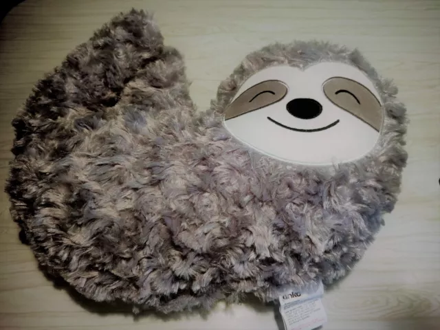 Gorgeous plush soft Grey Sloth Cushion 35cm @ 1.5kg