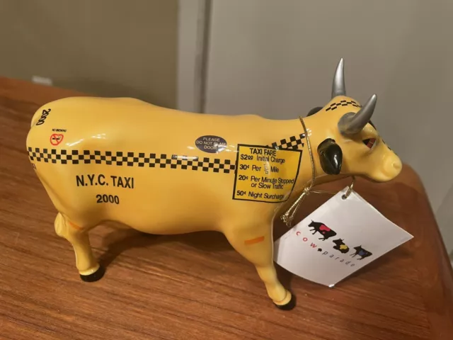 Westland Giftware Cow Parade NYC Taxi Rare Retired New in Box